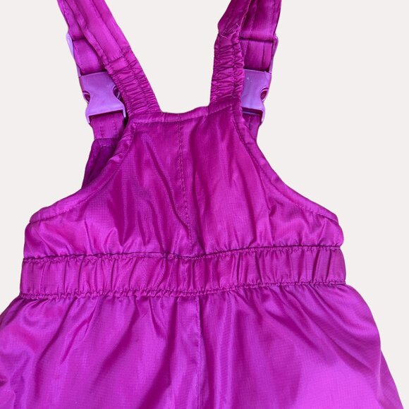 GIRLS PINK SNOWSUIT/SNOW BIB ADJUSTABLE STRAPS SIZE 104 (US 4T) - Picture 5 of 16